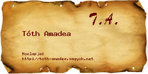 Tóth Amadea névjegykártya